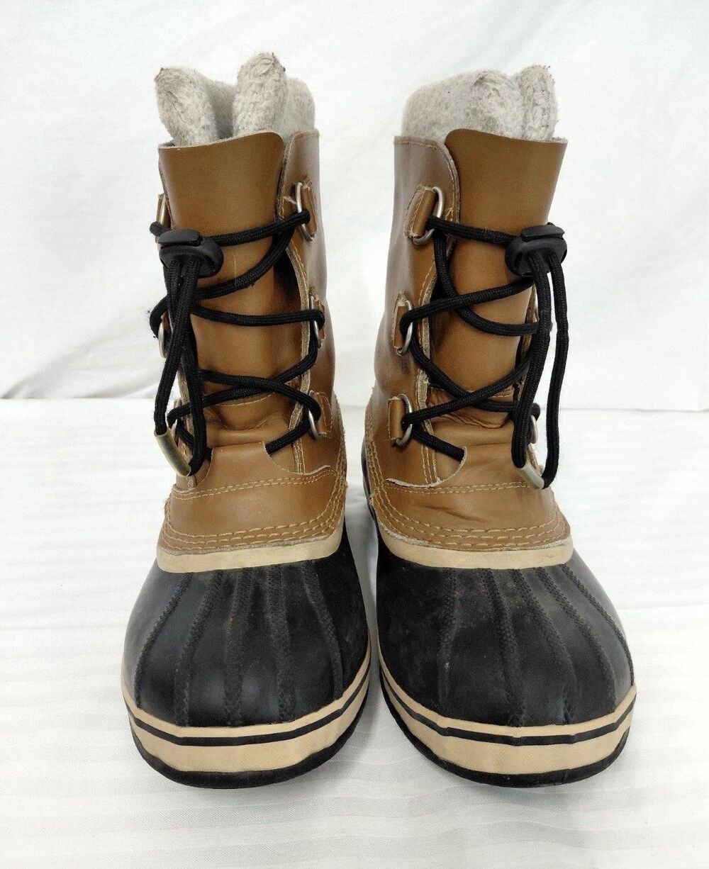 Sorel 1964 Pac Waterproof Winter Snow Boots Camel Black Women’s US 6 EU 38